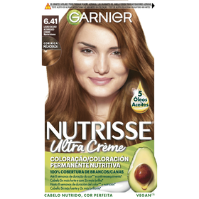 Coloração Permanente Louro Acobreado 6.41 Garnier Nutrisse 1 Un