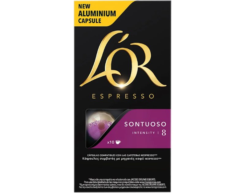 Cápsulas L'or Café Compatível Nespresso Sontuoso 10Un