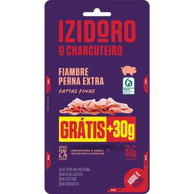 Fiambre Da Perna Extra Fatias Finas Izidoro 120 gr + 30 gr Grátis