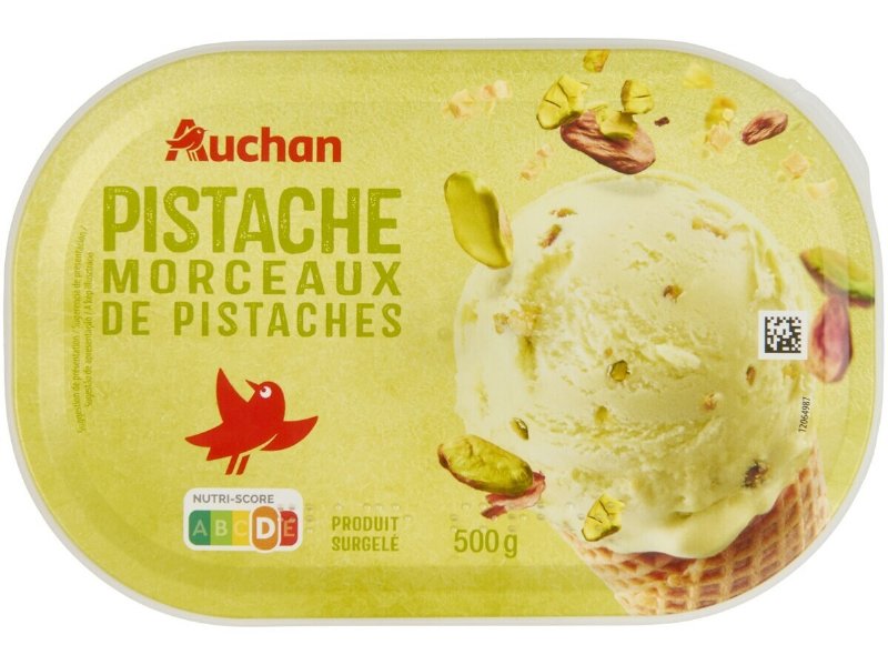 Gelado Auchan Pistachio Com Pedaços 1 l