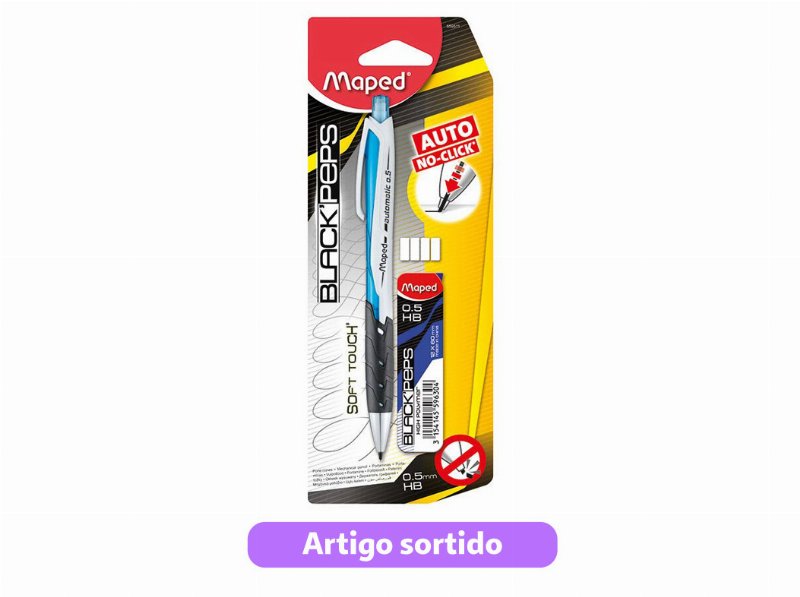 Lapiseira Blackpeps Maped Auto Com Minas 0.5Mm Cores Sortidas