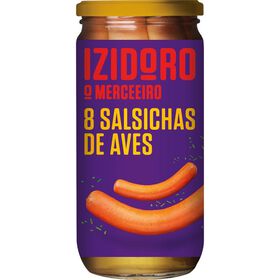 Salsichas De Aves Frasco 8 Un Izidoro 650 gr (Peso Escorrido 395 gr)