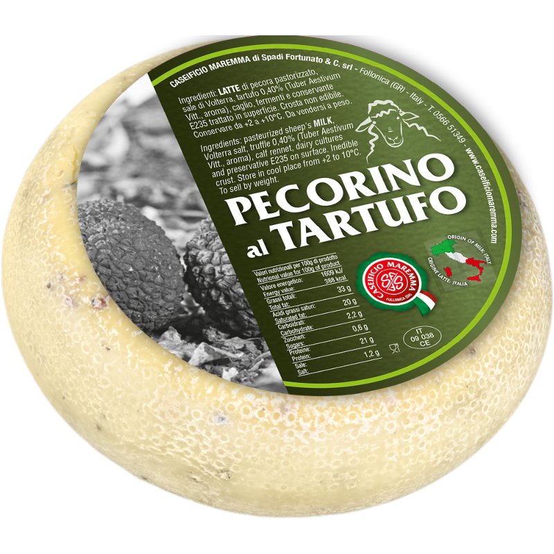 Queijo Pecorino Com Trufa Mare Peso Aproximado Por Kg 1 kg