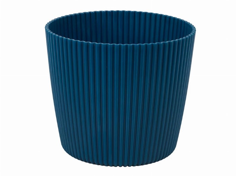 Vaso Plástico Reciclado Gardenstar Azul Ø17Cm
