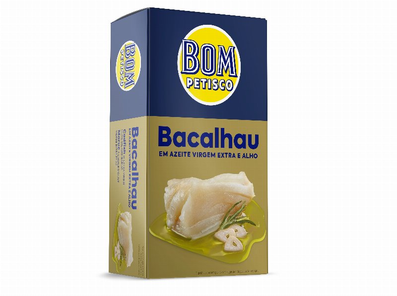 Bacalhau Bom Petisco Em Azeite Virgem Alho 120(80)G