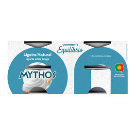 Iogurte Grego Mythos Ligeiro Natural Continente Equilíbrio 500 gr (4 Un)
