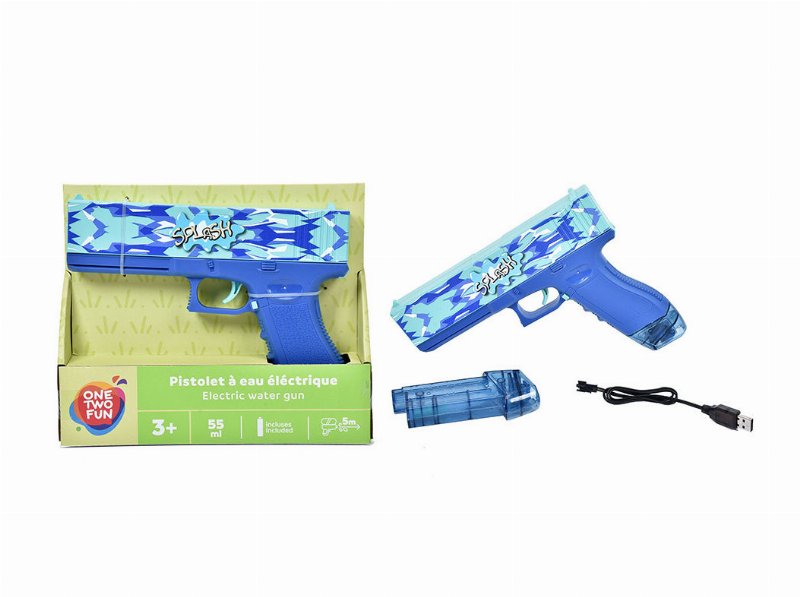 Pistola De Água One Two Fun Eléctrica 22Cm