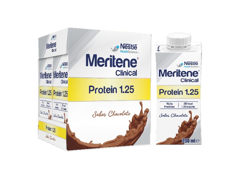 Suplemento Meritene Protein Chocolate 1.25 4X200 ml
