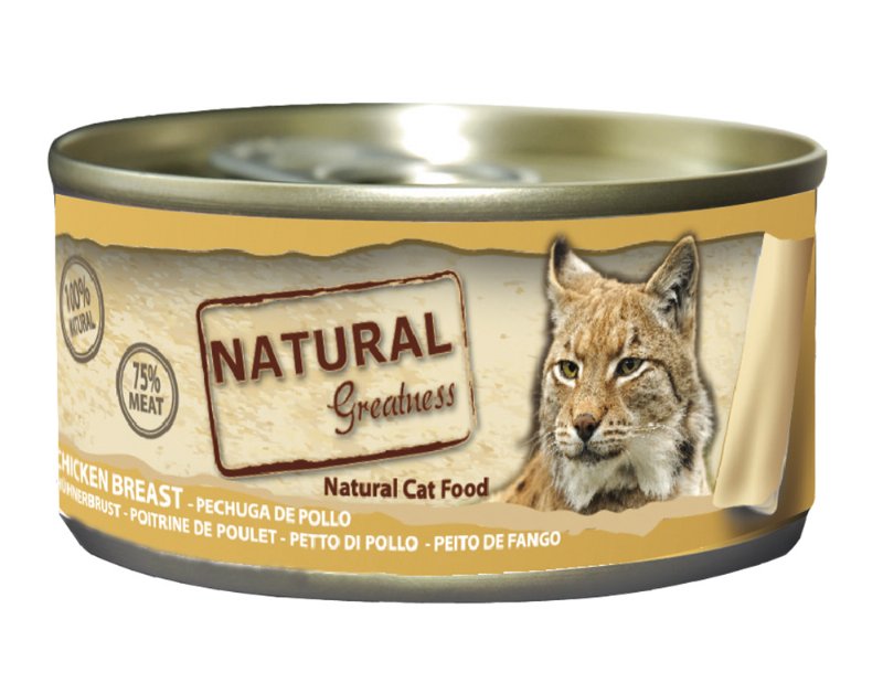Comida Húmida Para Gato Natural Greatness Com Frango 70 g