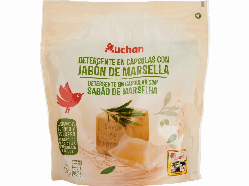 Detergente Roupa Caps Auchan Marselha 30 Doses