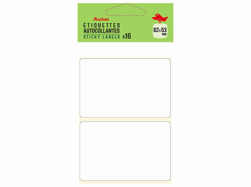 Etiquetas Autocolantes Auchan 82X53Mm 16 Unidades