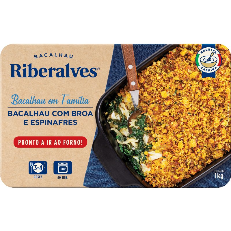 Bacalhau Com Broa E Espinafres 1 kg