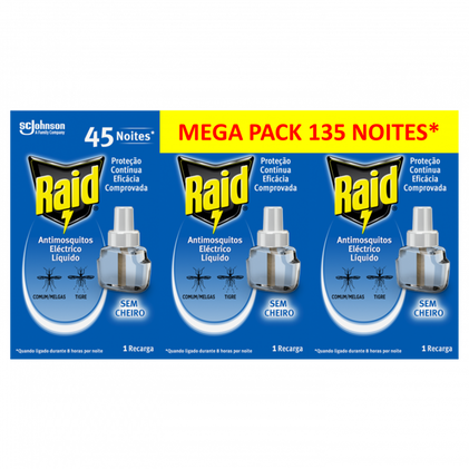 Inseticida Elétrico Tripack Raid 1Un