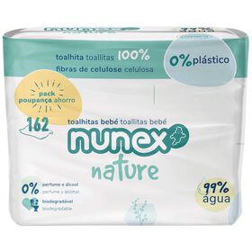 Toalhitas Bebé Biodegradáveis Nunex 162 Un (3 X 54 Un)