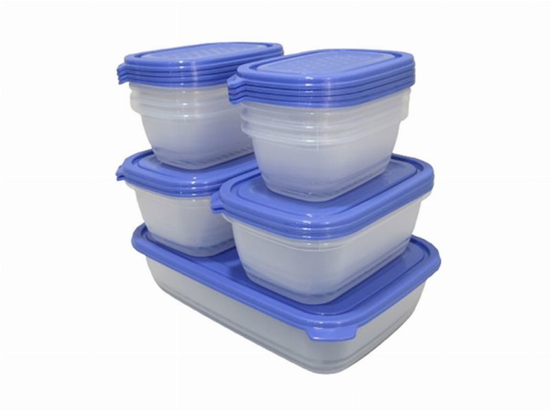 Conjunto De 13 Caixas Herméticas Actuel Plástico Azul 0.5Lx8+1.0Lx4+2.7Lx1