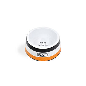 Comedouro E Bebedouro Stripes3 Laranja E Preto Dashi 1 Un