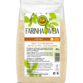 Farinha De Aveia Integral Cem Porcento 400 gr