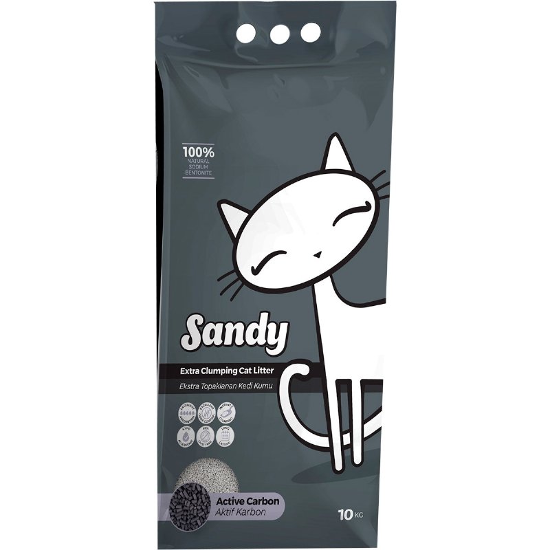 Areia Para Gato Carvão Activado 10 kg