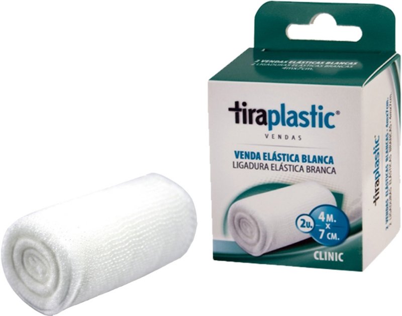 Ligadura Tiraplastic Elástica Branca 4X7Xm 2Un