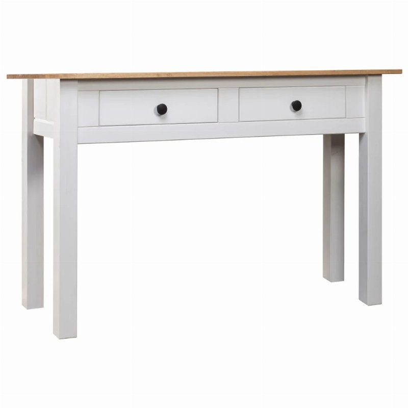 Hkh Mesa De Apoio Maciço Panama Em Pinho - Branco