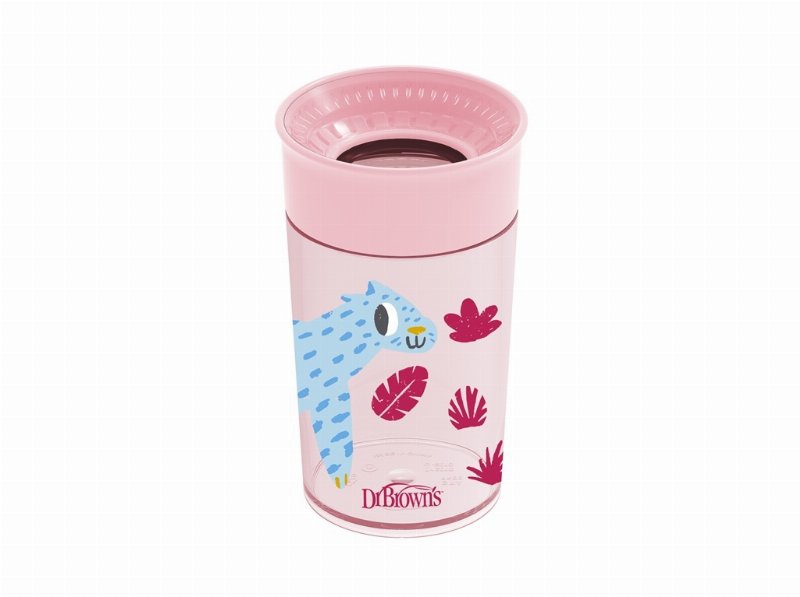Copo Transição Dr. Brown's 360 S/ Pegas Rosa 300 ml 1Un
