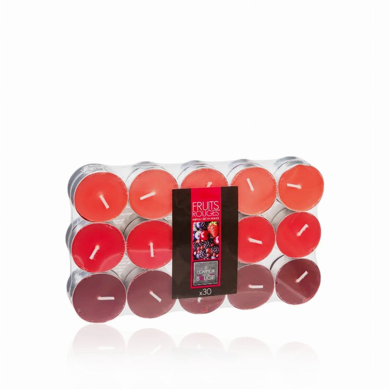 Hkh Conjunto 30 Tealights Perfumados Frutos Vermelhos