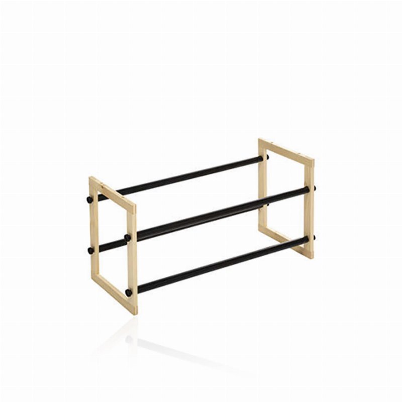 Hkh Sapateira Extensível Em Bambu E Metal