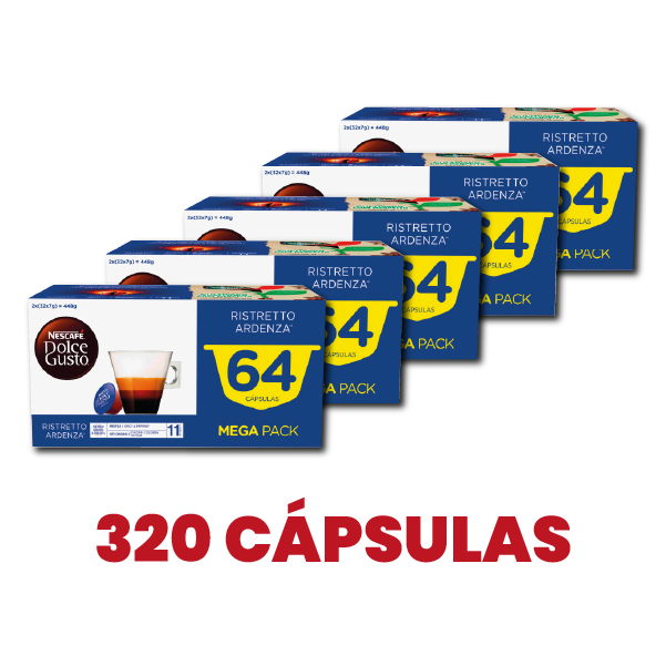 Café Ristretto Ardenza Int 11 - 320 Cápsulas (5X64 Cápsulas) Dolce Gusto
