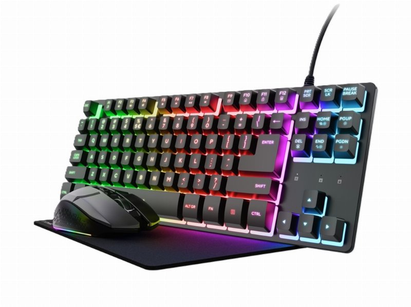 Bundle Gaming Trust Gxt 794 3 Em1 (Teclado + Rato Wireless + Tapete)