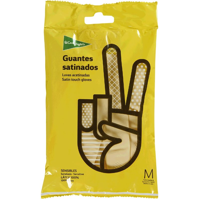Luvas Acetinadas Sensíveis Médias 1 par