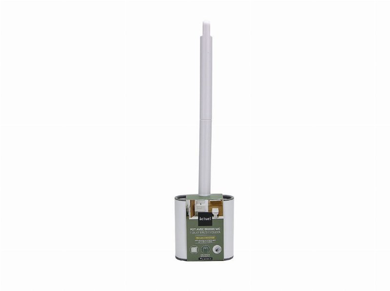 Piaçaba Com Base Actuel Plástico Branco/Cinzento 39.5Cm