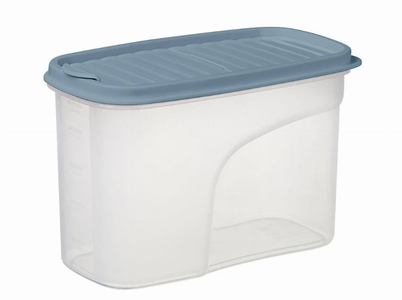 Caixa Em Plástico Oval Actuel Transparente / Azul 1.2 l