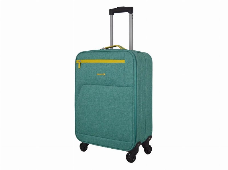 Mala De Cabine Flexível Airport Verde 4 Rodas 54X35X20.5Cm