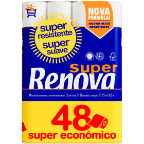 Papel Higiénico 2 Folhas Super Renova 48 Rolos