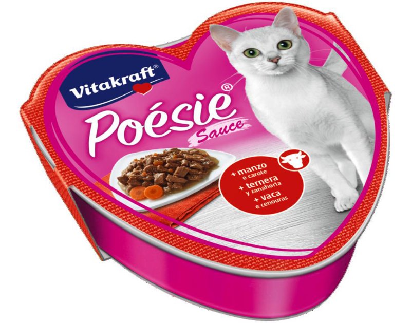Comida Húmida Para Gato Vitakraft Poesie Vaca E Cenoura 85 g