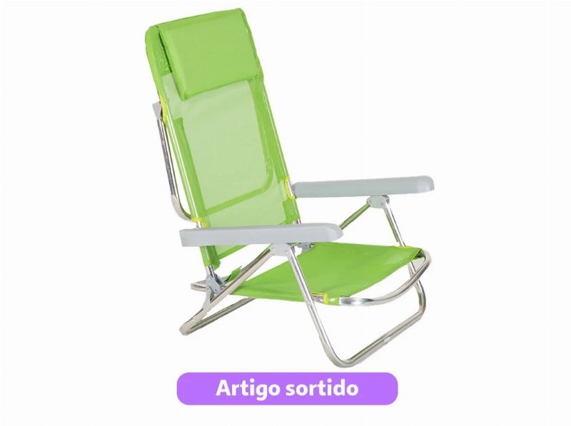 Cadeira De Praia Evia Saurium Em Aluminio Cores Sortidas