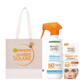 Conjunto Proteção E Cor Fps50+ + Oferta Saco Garnier Ambre Solaire 270 ml + 40 ml + Oferta De Saco