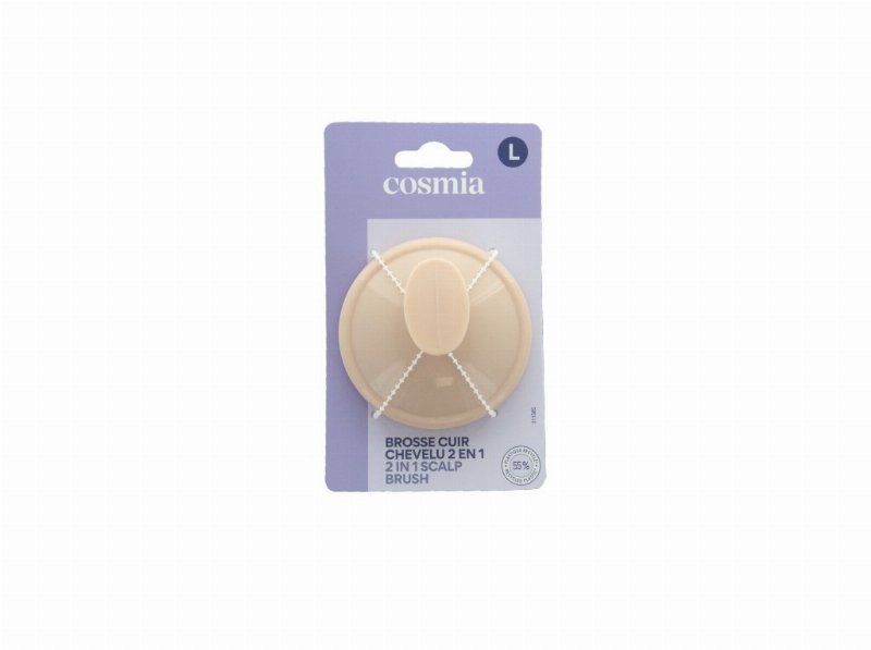Escova Cosmia Massagem Couro Cabeludo 2Em1