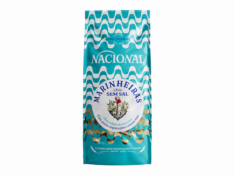 Bolachas Marinheiras Nacional Chia Sem Sal 200 g