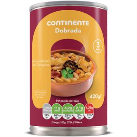 Dobrada Sem Glúten Continente 420 gr (Peso Escorrido 420 gr)