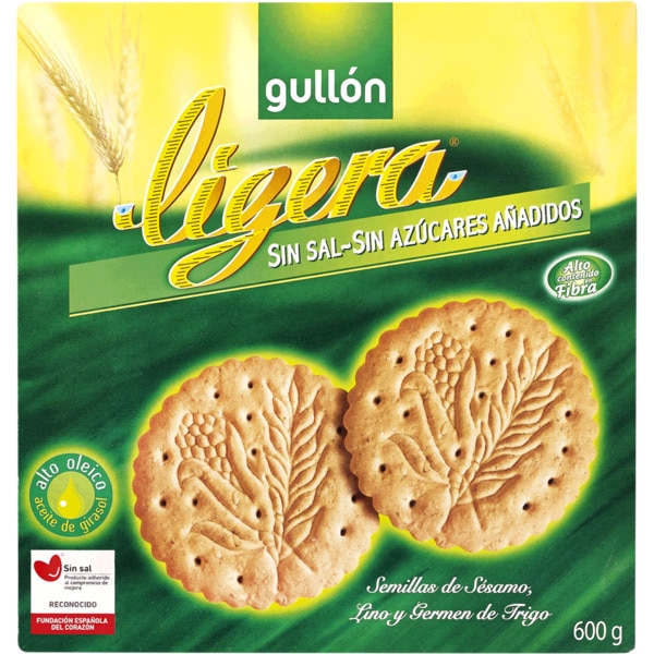 Bolachas Maria Ligera Com Sementes De Sésamo Sem Sal E Sem Açúcares Adicionados 600 g