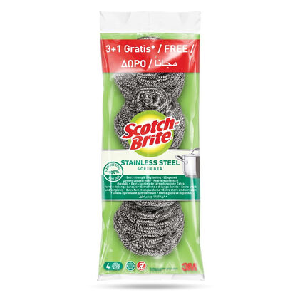 Esfregão Aço Inox 3+1Un Scotch-Brite 4Un