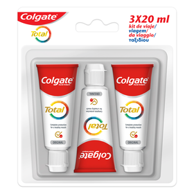 Kit Viagem Pasta De Dentes Colgate Total 3 X 20 ml