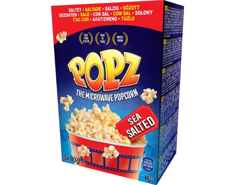 Pipocas Popz Microondas Sal Pack 3X90 g
