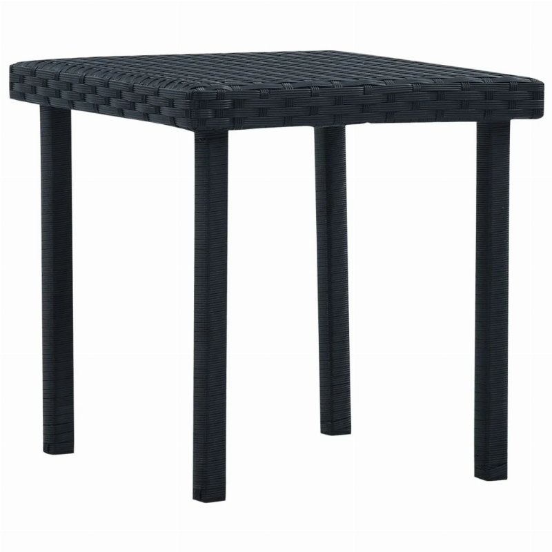 Hkh Mesa De Centro Para Jardim 40X40X40 Cm Vime Pe - Preto