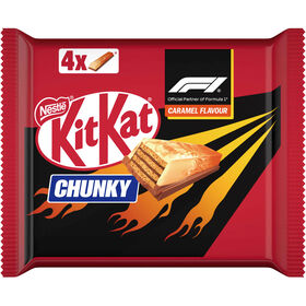 Snack De Chocolate De Leite Com Caramelo Chunky F1 Kit Kat 4 X 40 gr