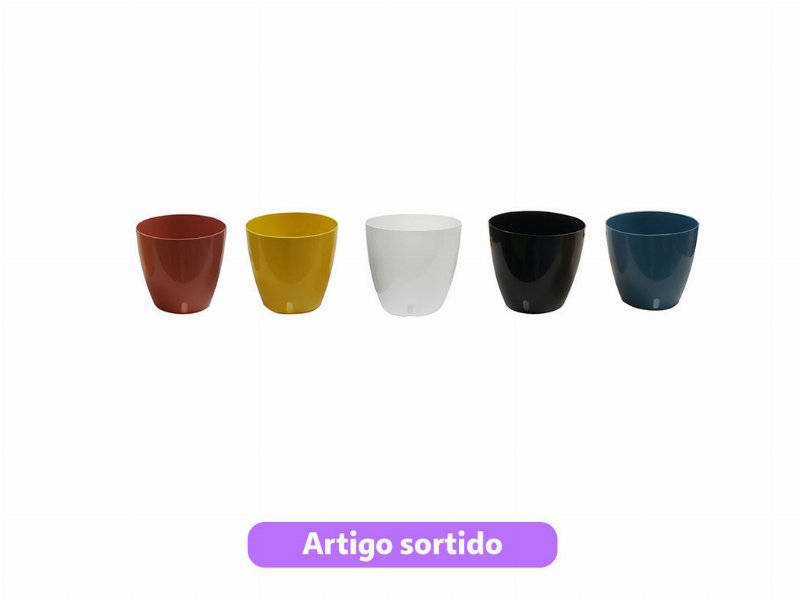 Vaso Plástico Gardenstar Ø15Xa14.2Cm Cores Sortidas