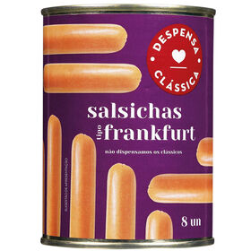 Salsichas Tipo Frankfurt Lata 8 Un Despensa Clássica 350 gr (Peso Escorrido 200 gr)