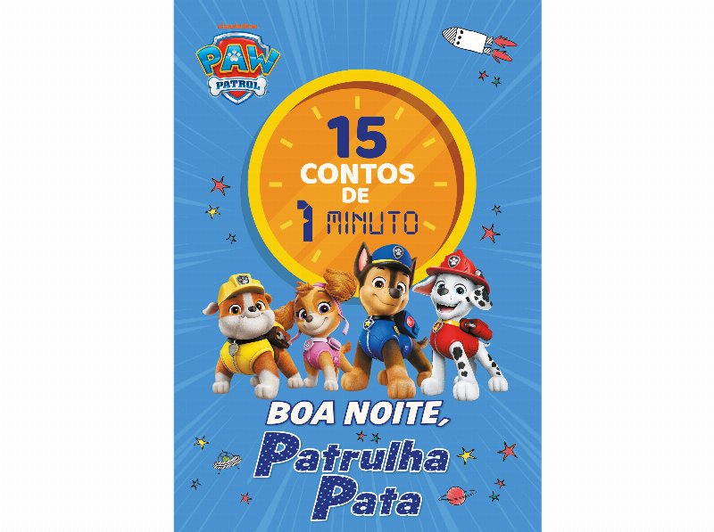 Livro Patrulha Pata -15 Contos De 1 Minuto - Boa Noite Patrulha Pata