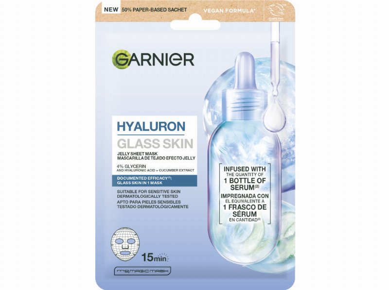 Máscara Rosto Garnier Hialurónico Glass Skin 1 Un